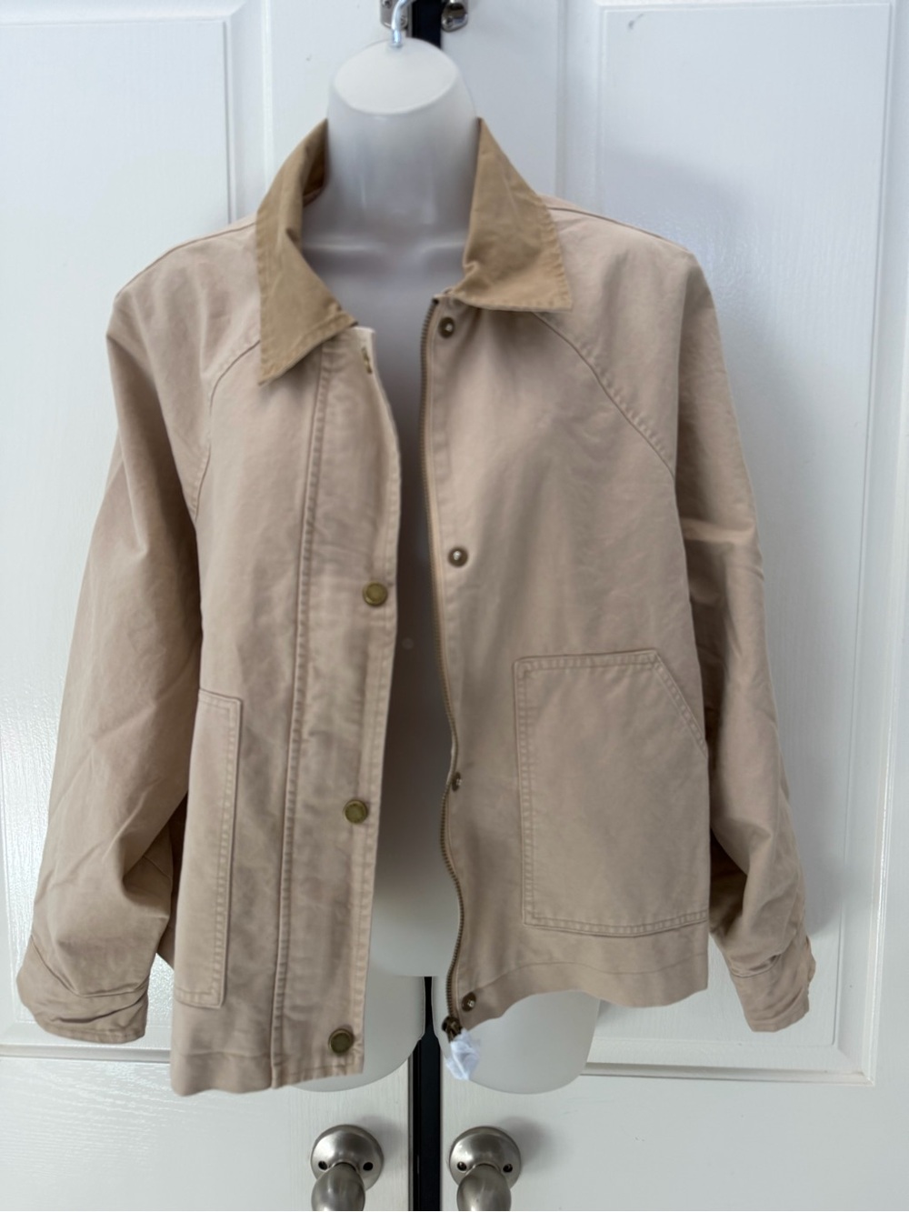 Hunter Beige Utility Jacket Sz M